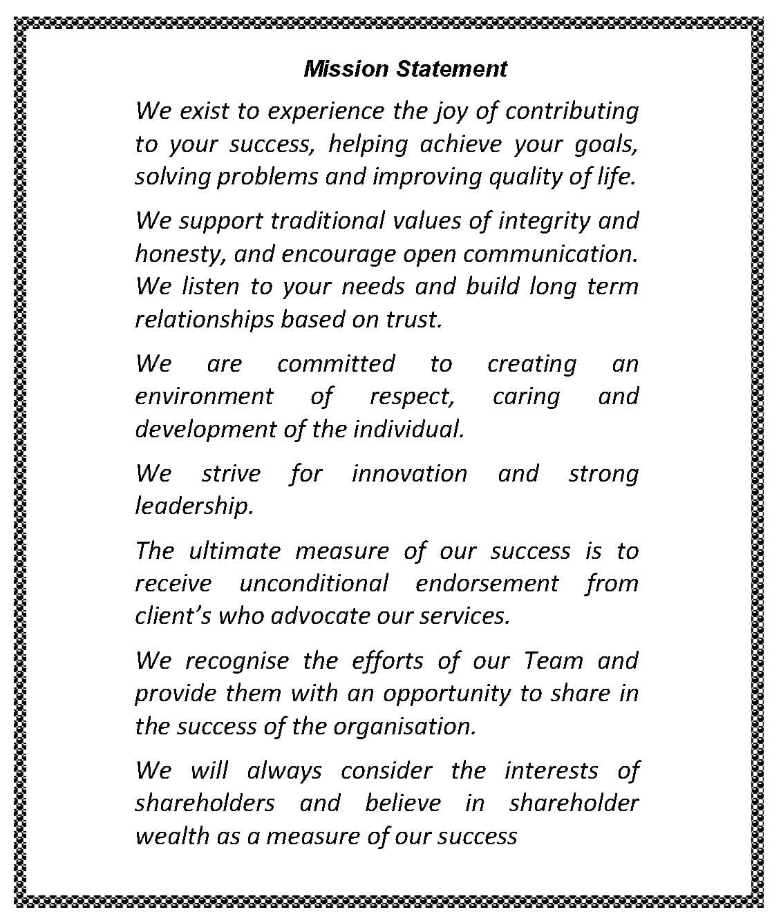 Mission Statement
